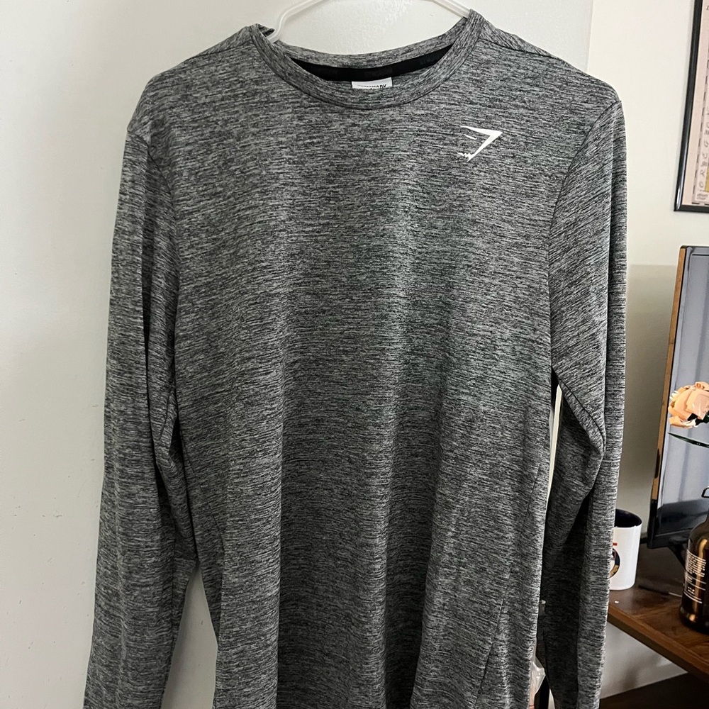 Gymshark light grey long sleeve shirt